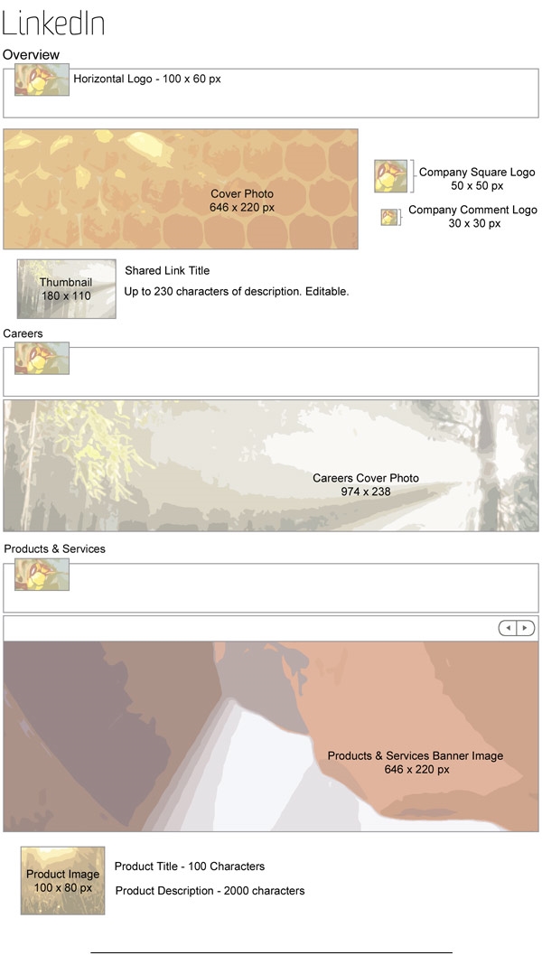 Social Media Branding - LinkedIn Sizes