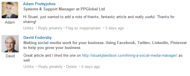 How To Relaunch A Blog: LinkedIn comments